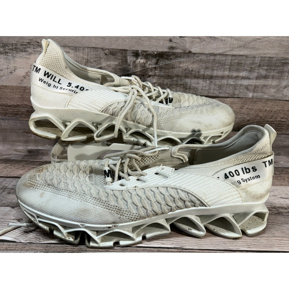 Mens White Breathable Blade Weight Lifting Shoes Size 46 US Size 12